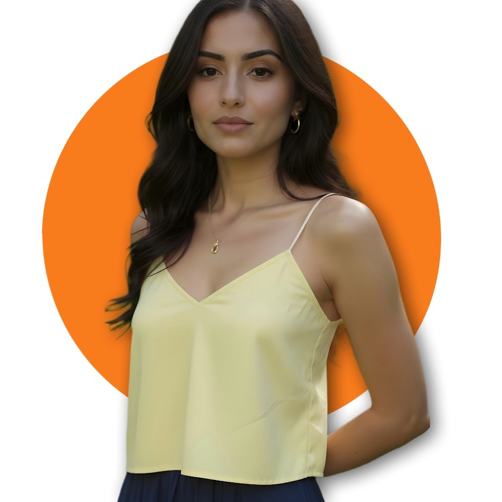 😎 SUMMER SALE Juniors BP Yellow Camisole Tank Crop Top Size M NWT